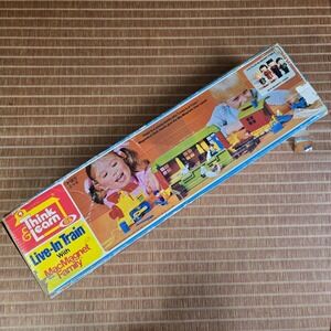VINTAGE 1975 IDEAL THINK & LEARN LIVE-IN TRAIN w/MacMAGNET MAGNETIC FAMILY w/Box